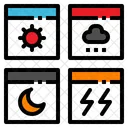 App Anwendung Wetter Symbol