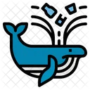 Whale Plastic Waste Icon