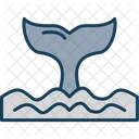 Whale Fin Animal Icon