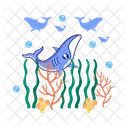 Whale Ocean Fish Icon