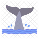 Whale Tail Sea Icon