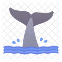 Whale Tail Sea Icon