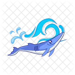 Whale with sea  Icon