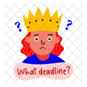 What Deadline Anxious Typography Icon