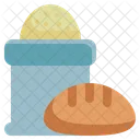 Wheat Bread Baking Flour Food Icon Flat Icon