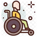 Wheel Chair Human  Icon
