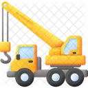 Wheel Crane Excavator Heavy Machinery Icon