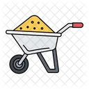Mulch Dirt Carrier Pushcart Icon