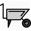 Wheelbarrow Garden Cart Heavy Lifting Icon