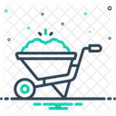 Wheelbarrow Garden Cart Transportation Icon