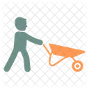 Wheelbarrow Construction Cart Icon