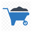 Wheelbarrow Handtruck Construction Icon