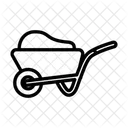 Wheelbarrow Construction Cart Icon