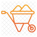 Wheelbarrow Construction Cart Icon