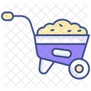 Wheelbarrow Construction Cart Icon