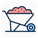 Wheelbarrow Handcart Pushcart Icon