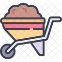 Wheelbarrow Transportation Farming Icon