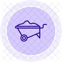 Wheelbarrow Line Icon Icon