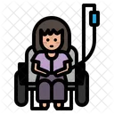 Wheelchair Patient Saline Icon
