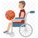 Wheelchair Player Wheelchair Basketball Disabled Sports Icon