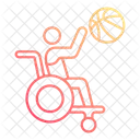 Wheelchair Basketball Basketball Game Icon