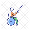 Wheelchair fencing  Icon
