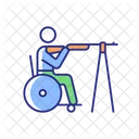 Wheelchair shooting  Icon