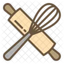 Whisk Tool And Rolling Pin Rolling Pin Whisk Tool Icon