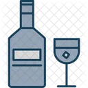 Whiskey Whiskey Bottle Bottle And Glass Icon