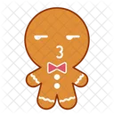 Cheerful Face Gingerbread Icon