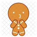 Cheerful Face Gingerbread Icon