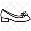 White  Ballet Flats Shoes  Symbol