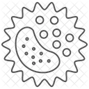 White Blood Cell Grey Thin Line Icon 아이콘