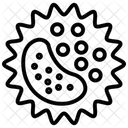 White Blood Cell Black Outline Icon 아이콘