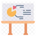 White Board Presentation Board Statistics Icon