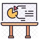 White Board Presentation Board Statistics Icon