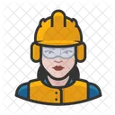 White Crew Female Construction Construction White Icon