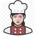 White Female Chef White Female Icon