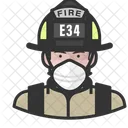 Avatar Firefighter White Icon