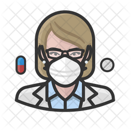 White Female Pharmacist Icon
