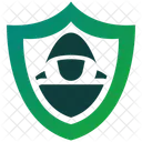 White Hacker Secure Protection Icon