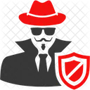 Cyber Hacker White Hat Icon