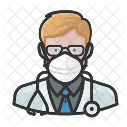 White Male Doctor  Icon