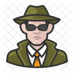 White Male Investigator  Icon