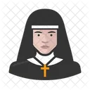 White Nun Catholic Clergy Icon