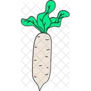 White Radish Vegetable Food Icon
