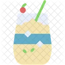 White Russian Drink Glass Icon