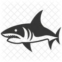 White Shark Elasmobranch Apex Predator Icon