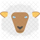 Sheep Face White Icon