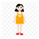 Girl Back To School Character Decoration Object Icon